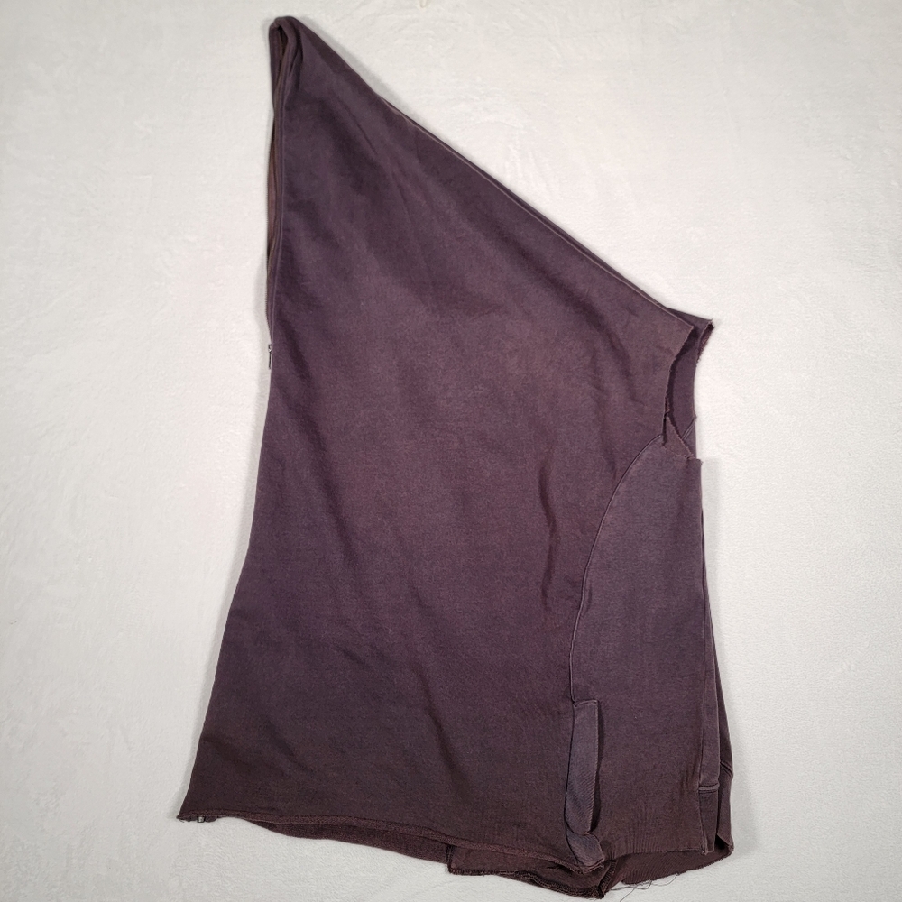 Men’s Sz 10 All Saints Spitafields Brown Cotton Distressed Festival Hooded Vest - Picture 7 of 14